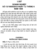 Luật doanh nghiệp 13/1999/QH10