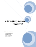 Bài thảo luận Xây dựng danh mục đầu tư