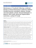 Báo cáo khoa học: "SemiMaintenance of Sorafenib following combined therapy of three-dimensional conformal radiation therapy/intensity-modulated radiation therapy and transcatheter arterial chemoembolization in patients with locally advanced hepatocellular carcinoma: a phase I/II study"