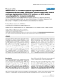 Báo cáo y học: "Identification of an altered peptide ligand based on the endogenously presented, rheumatoid arthritis-associated, human cartilage glycoprotein-39(263–275) epitope: an MHC anchor variant peptide for immune modulation"