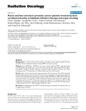 Báo cáo khoa học: "Acute and late toxicity in prostate cancer patients treated by dose escalated intensity modulated radiation therapy and organ tracking"