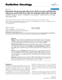 Báo cáo khoa học: "Expanded risk groups help determine which prostate radiotherapy sub-group may benefit from adjuvant androgen deprivation therapy"