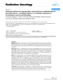 Báo cáo khoa học: " Self-assessed bowel toxicity after external beam radiotherapy for prostate cancer - predictive factors on irritative symptoms, incontinence and rectal bleeding"