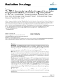 Báo cáo khoa học: " The TGF-β1 dynamics during radiation therapy and its correlation to symptomatic radiation pneumonitis in lung cancer patients"