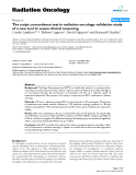 Báo cáo khoa học: "The script concordance test in radiation oncology: validation study of a new tool to assess clinical reasoning"