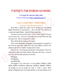 English 7 secrets for english learners - 7 bí quyết cho người học tiếng anh