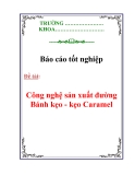 Báo cáo tốt nghiệp: Công nghệ sản xuất đường - Bánh kẹo: Kẹo Caramel