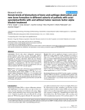 Báo cáo y học: "Serum levels of biomarkers of bone and cartilage destruction and new bone formation in different cohorts of patients with axial spondyloarthritis with and without tumor necrosis factor-alpha blocker treatment"
