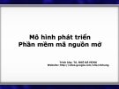 Mô hình phát triển Phần mềm mã nguồn mở