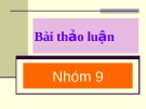 Bài thảo luận: Các phương thức của hoạt động kinh doanh quốc tế