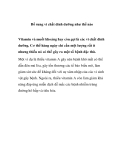 bổ sung vi chất dinh dưỡng như thế nào