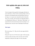 Kinh nghiệm dân gian trị viêm loét miệng