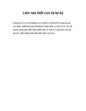 Làm sao biết con bị tự kỷ