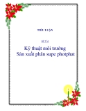 Kỹ thuật môi trường: Công nghệ sản xuất phân lân nung chảy