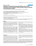 Báo cáo y học: "Detection of Chlamydia trachomatis-DNA in synovial fluid: evaluation of the sensitivity of different DNA extraction methods and amplification systems"