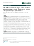 Báo cáo y học: "Olf1/EBF associated zinc finger protein interfered with antinuclear antibody production in patients with systemic lupus erythematosus"