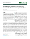 Báo cáo y học: " B-cell depletion with rituximab: a promising treatment for diffuse cutaneous systemic sclerosis"