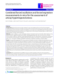 Báo cáo y học: " Combined forced oscillation and forced expiration measurements in mice for the assessment of airway hyperresponsiveness"