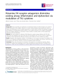 Báo cáo y học: "Histamine H4 receptor antagonism diminishes existing airway inflammation and dysfunction via modulation of Th2 cytokines"