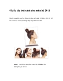 4 kiểu tóc búi xinh cho mùa hè 2011