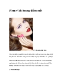 5 lưu ý khi trang điểm mắt