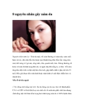 8 nguyên nhân gây nám da