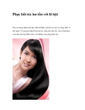 Phục hồi tóc hư tổn với lô hội