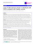 Báo cáo y học: " Level of daily physical activity in individuals with COPD compared with healthy controls"