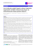 Báo cáo y học: " Low-molecular-weight heparin reduces hyperoxiaaugmented ventilator-induced lung injury via serine/threonine kinase-protein kinase B"