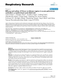 Báo cáo y học: " Efficacy and safety of 2-hour urokinase regime in acute pulmonary embolism: a randomized controlled trial"