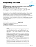 Báo cáo y học: " Control of allergic rhinitis and asthma test – a formal approach to the development of a measuring tool"