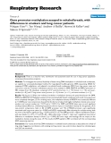 Báo cáo y học: " Gene promoter methylation assayed in exhaled breath, with differences in smokers and lung cancer patients"