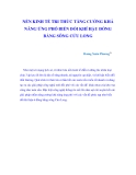 NỀN KINH TẾ TRI THỨC TĂNG CƯỜNG KHẢ NĂNG ỨNG PHÓ BIẾN ĐỔI KHÍ HẬU ĐỒNG BẰNG SÔNG CỬU LONG