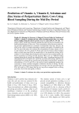 Báo cáo khoa học: "Prediction of Vitamin A, Vitamin E, Selenium and Zinc Status of Periparturient Dairy Cows Using Blood Sampling During the Mid Dry Period"