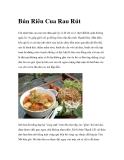 Bún Riêu Cua Rau Rút