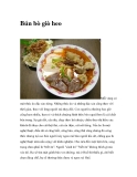 Bún bò giò heo