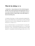 Mùa hè ăn nhộng ve ve