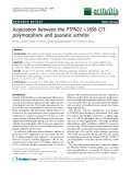 Báo cáo y học: "Association between the PTPN22 +1858 C/T polymorphism and psoriatic arthritis"