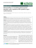 Báo cáo y học: "Abnormalities in circulating plasmacytoid dendritic cells in patients with systemic lupus erythematosus"