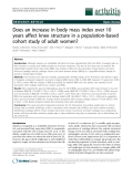 Báo cáo y học: "Does an increase in body mass index over 10 years affect knee structure in a population-based cohort study of adult women"