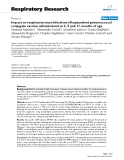 Báo cáo y học: " Impact on respiratory tract infections of heptavalent pneumococcal conjugate vaccine administered at 3, 5 and 11 months of age"