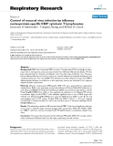 Báo cáo y học: "Control of mucosal virus infection by influenza nucleoprotein-specific CD8+ cytotoxic T lymphocytes"