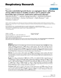 Báo cáo y học: " Vascular endothelial growth factor: an angiogenic factor reflecting airway inflammation in healthy smokers and in patients with bronchitis type of chronic obstructive pulmonary disease?"