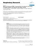 Báo cáo y học: " Effects of intranasal TNFα on granulocyte recruitment and activity in healthy subjects and patients with allergic rhinitis"