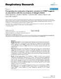 Báo cáo y học: "Comprehensive evaluation of genetic variation in S100A7 suggests an association with the occurrence of allergic rhinitis"
