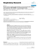 Báo cáo y học: "  Peak exercise capacity estimated from incremental shuttle walking test in patients with COPD: a methodological study"