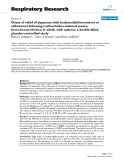 Báo cáo y học: " Onset of relief of dyspnoea with budesonide/formoterol or salbutamol following methacholine-induced severe bronchoconstriction in adults with asthma: a double-blind, placebo-controlled study"