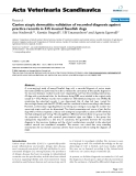 Báo cáo khoa học: " Canine atopic dermatitis: validation of recorded diagnosis against practice records in 335 insured Swedish dogs"