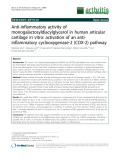 Báo cáo y học: "Anti-inflammatory activity of monogalactosyldiacylglycerol in human articular cartilage in vitro: activation of an antiinflammatory cyclooxygenase-2 (COX-2) pathway"