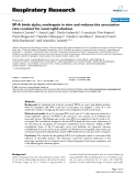 Báo cáo y học: " Open Access  SP-A binds alpha1-antitrypsin in vitro and reduces the association rate constant for neutrophil elastase"